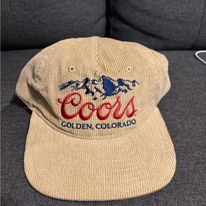 NWT Coors Beige Corduroy SnapBack